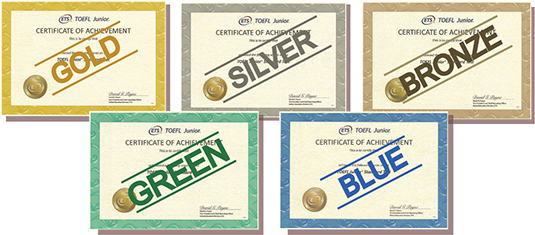 TOEFL Junior® Standard Test certificate